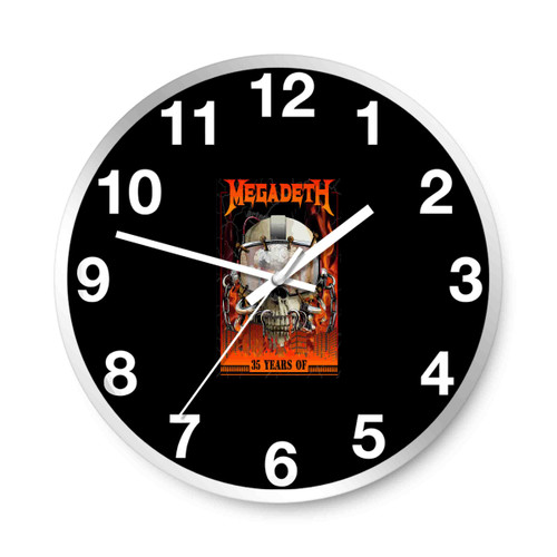 Megadeath 35 Years Of Fan Art Wall Clocks