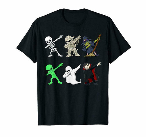 Dabbing Skeleton And Monsters Man's T-Shirt Tee