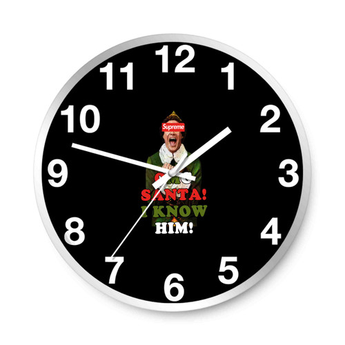 Omg Santa I Know Him Paint Supreme Wall Clocks