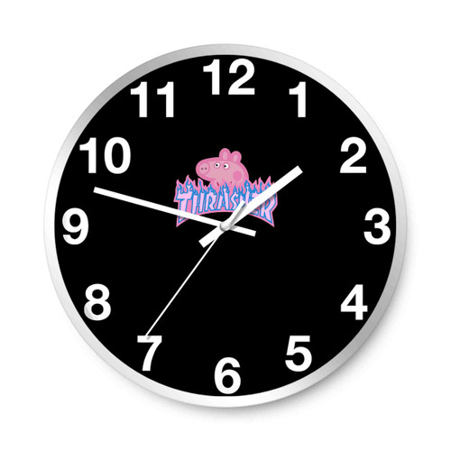 Peppa Pig X Thrasher Parody Wall Clocks