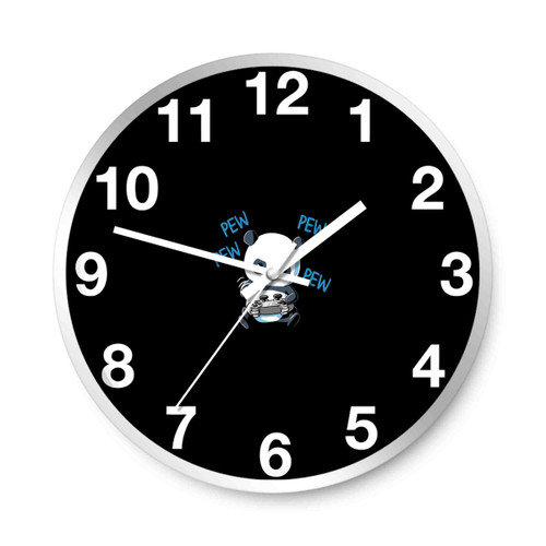 Pew Pew Panda Wall Clocks
