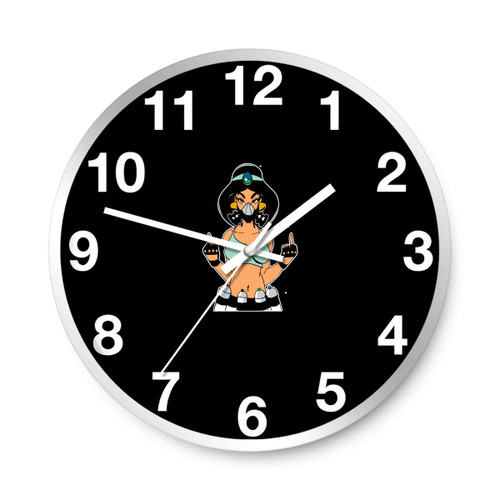 Princess Jasmine Swear Middle Finger Wall Clocks