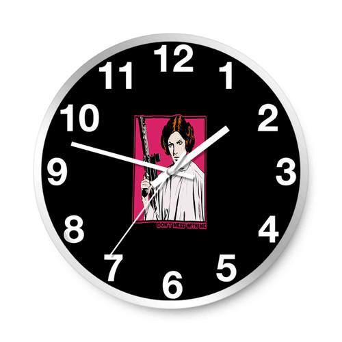 Princess Leia Dont Mess With Me Star Wars Wall Clocks