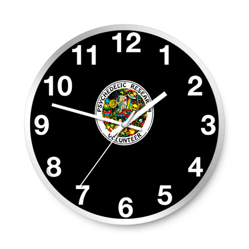 Psychedelic Research Volunteer Wall Clocks