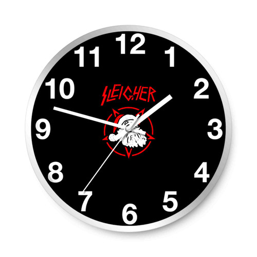 Sleigher Metal Christmas Santa Funny Wall Clocks