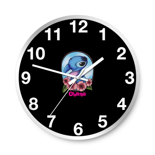 Stitch Cameo Ohana Disney Film Lilo And Stitch Wall Clocks