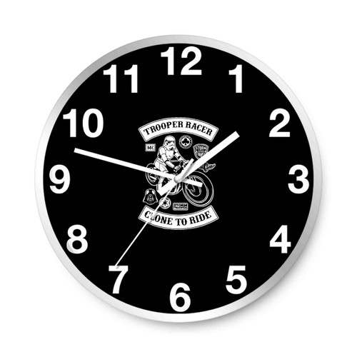 Stormtrooper Biker Racer Funny Star Wars Wall Clocks