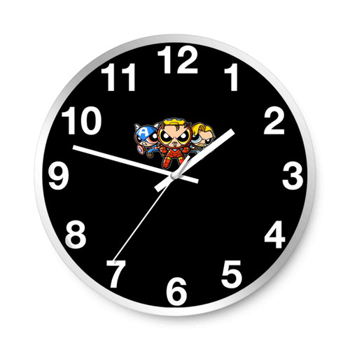 The Powerpuff Avengers Wall Clocks