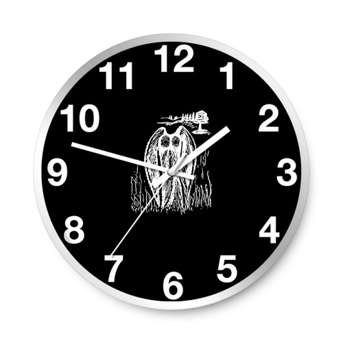 Ufo Alien Mothman Monster Jackalope Bigfoot Sighting Cryptid Hunter Wall Clocks