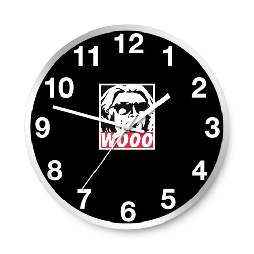 Wrestler Ric Flair Obey Style Woooo Wall Clocks