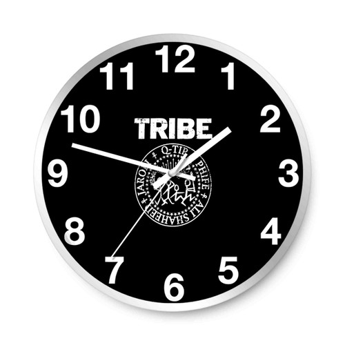 A Tribe Called Quest Atcq Logo Tribe Jaroni Q Tip Phife And Ali Shaheed Wall Clocks