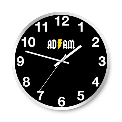 Acdc Mashup Shazam Logo Black Ad Wall Clocks