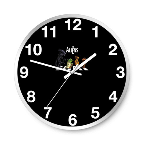 Aliens On Abbey Road Wall Clocks