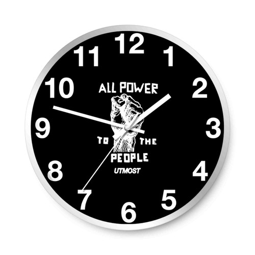 All Power To The People Utmost Wall Clocks