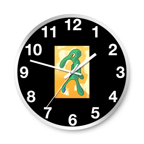 Artist Unknown Painting Replica Funny Squidward Wall Clocks