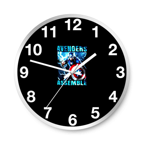 Avengers Assemble Captain America Avengers Endgame Wall Clocks