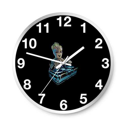 Baby Groot Dj Wall Clocks