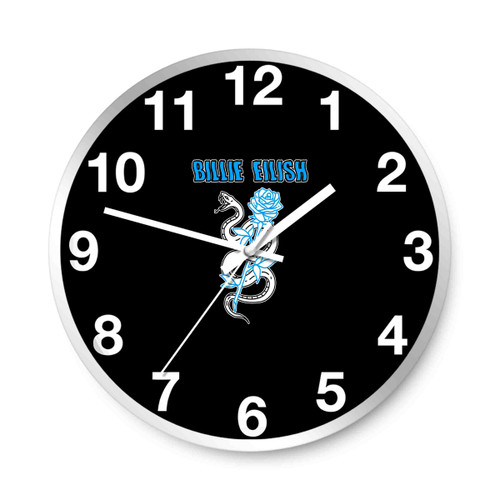 Billie Eilish Snake Flower Logo Wall Clocks