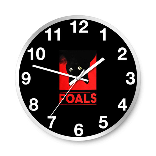 Black Cat Foals Rock Band Tour 2019 Wall Clocks