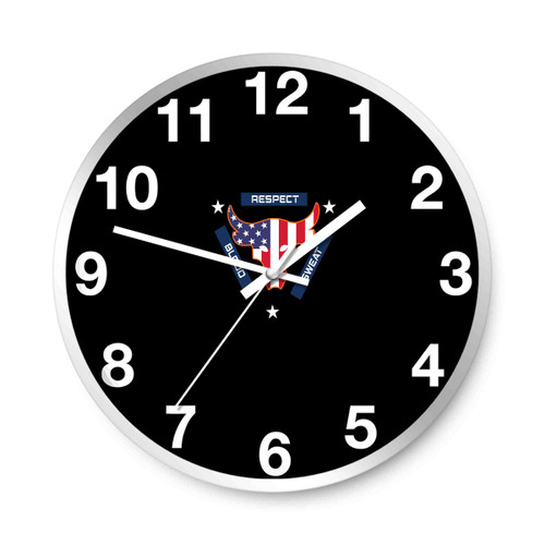 Blood Sweat Respect Usa Flag The Rock Under Armour Project Wall Clocks