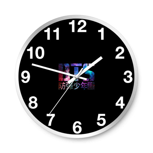 Bts Bangtan Boys Korean K Pop Logo Galaxy Wall Clocks