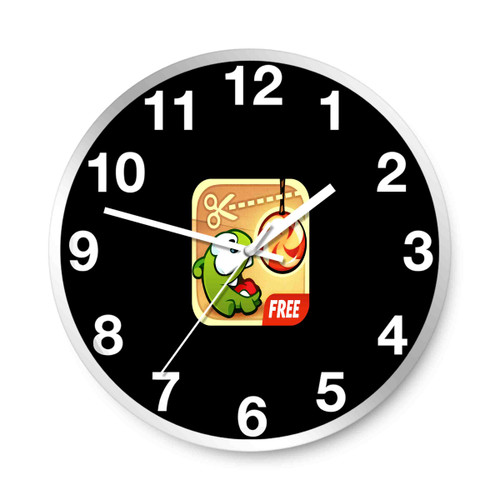 Cut The Rope Free Om Nom Wall Clocks