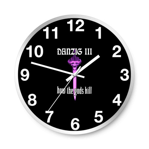 Danzig How To The Gods Kill Logo Skull Sword Wall Clocks