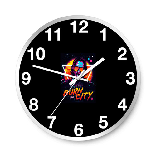 Daryl Dixion Burn The City Wall Clocks