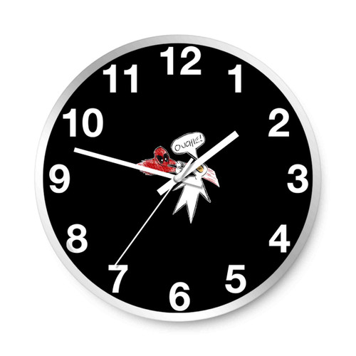 Deadpool Ouchie Drawing Wall Clocks