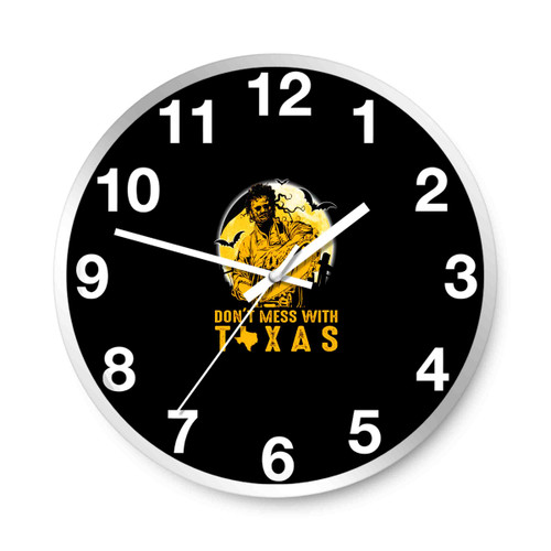 Dont Mess With Texas Funny Halloween Wall Clocks