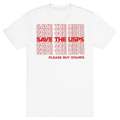 Save The Usps Thank You Bag Style Man's T-Shirt Tee