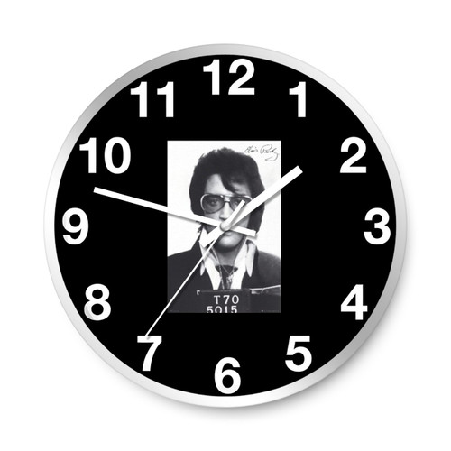 Elvis Presley Mugshot Wall Clocks