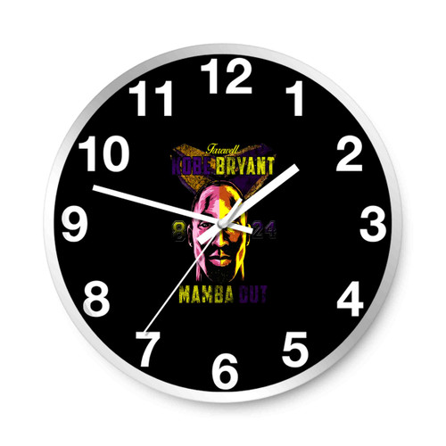 Farewell Kobe Bryant 8 24 Mamba Out Gunge Wall Clocks