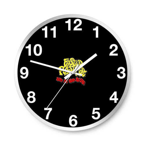 Faster Pussycat Vintage Logo Wake Me When Its Over Wall Clocks