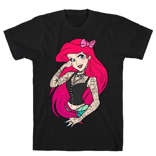 Punk Princess Mermaid Man's T-Shirt Tee