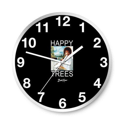 Happy Trees Bob Ross Wall Clocks