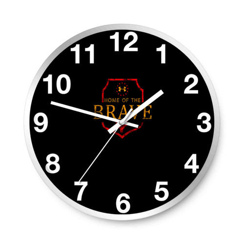 Home Of The Brave Under Armour The Rock Project Grunge Wall Clocks