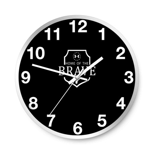 Home Of The Brave Under Armour The Rock Project White Wall Clocks
