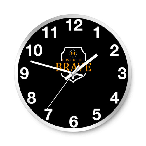 Home Of The Brave Under Armour The Rock Project White Gold Wall Clocks