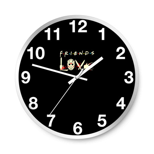 Horror Friends Pennywise Michael Myers Jason Voorhees Halloween Love Logo Wall Clocks