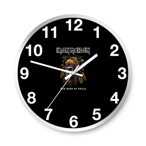 Iron Maiden Logo Skull The Book Of Souls Wall Clocks