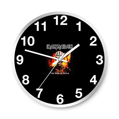 Iron Maiden The Book Od Souls Cover Wall Clocks