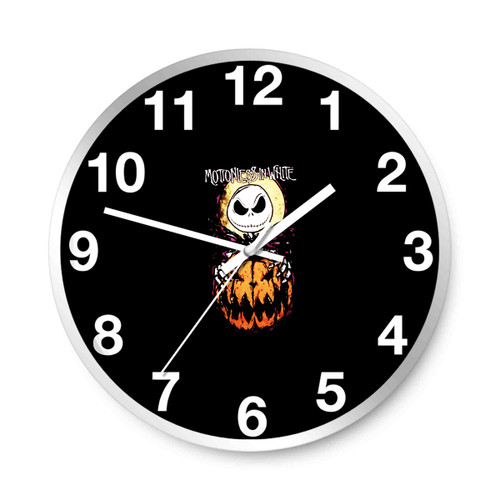 Jack Skellington The Nightmare Before Christmas Motionless In White Halloween Everyday Wall Clocks