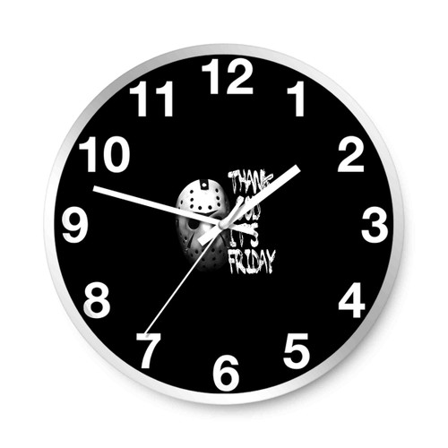 Jason Voorhees Thank God Its Friday Wall Clocks