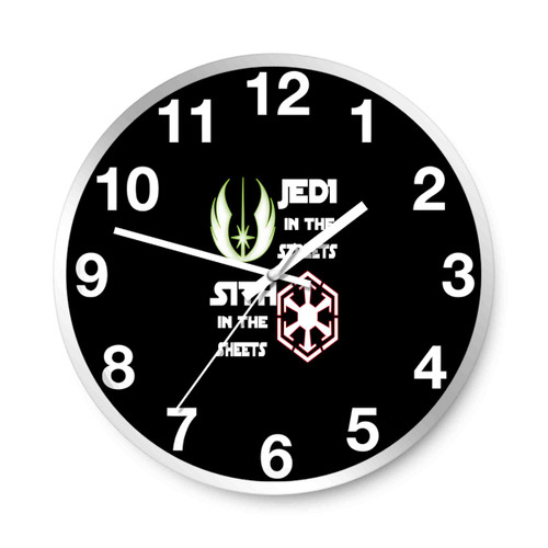 Jedi In The Streets Sith In The Sheets Star Wars 2 Wall Clocks