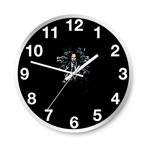 John Wick Parabellum Keep Calm And Stay Focus Wall Clocks