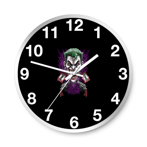 Joker Crossjokes Bang Bang Hahaha Wall Clocks