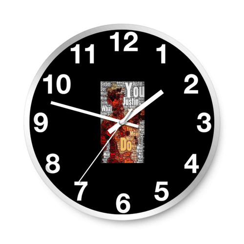 Justin Beiber What Do You Mean Typology Wall Clocks