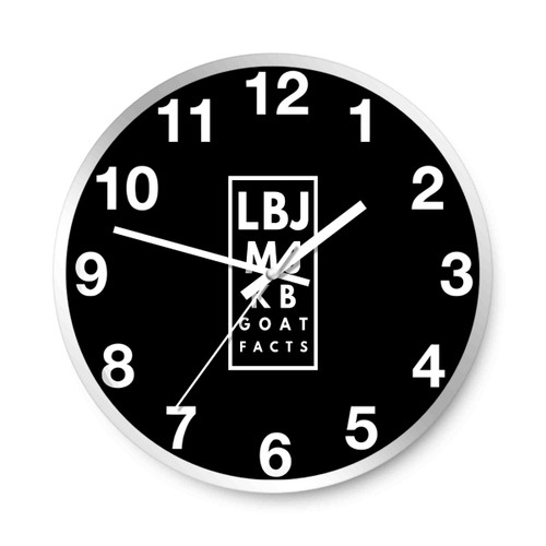 Kb Mj Lbj Basketball Goat Wall Clocks