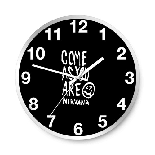 Kurt Cobain Nirvana Quote Come As You Are Wall Clocks